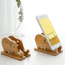 Cartoon Elephant Bamboo Storage Rack Mobile Phone Holder Portable Portable