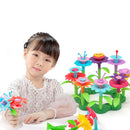 98pcs Flowers Building Garden Blocks Set Educational Stacking Girls Pretend Play
