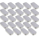 24 Rectangular Tin Cans with Screw Lid for Lip Balm,