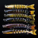 Good Jointed Fishing Bait Lure Swimbait Bass Pike Life Like Minnow Musky  OZ