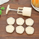 Mooncake Mold Cake Flowers Print Hand Press Mid-autumn Festival Baking Tool