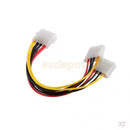 2pcs New 4 Pin IDE 1 to 2 Y Power Supply Splitter Expansion Extension Cable 20cm