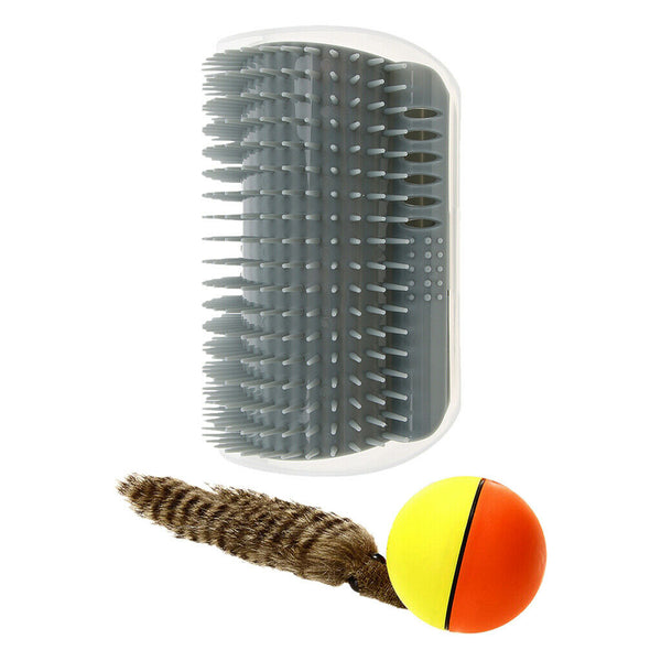 Cat Brush Tool Pet Kitty Comb Brush Massage Device Self Groomer Hair Removal