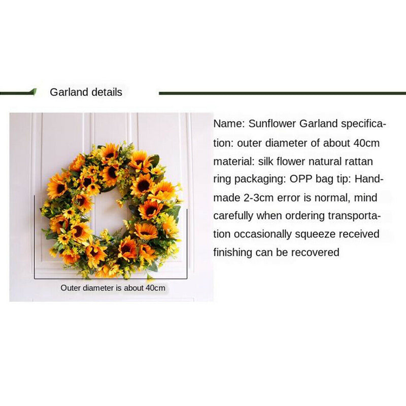 Beautiful Artificial Spring and Summer Wreath Front Door or Home Decoration