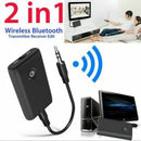 2 in 1 Bluetooth 5.0 Transmitter Receiver TV PC Car Speaker Music Audio Adapter