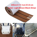 Self Adhesive Boat Flooring EVA Teak Decking Sheet Light Brown Black Stripe