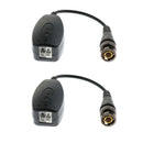 2Pieces Passive UTP BNC Video Pigtail Balun Transceiver Anti-interference