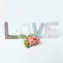 Wooden Village Retro LOVE Letter Ornaments Table Desk Decor Home Supplies