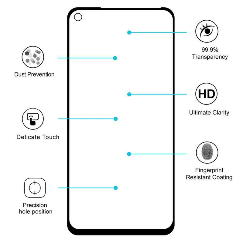 Hat-Prince 2.5D 9H Tempered Glass Screen Full Film Cover for Redmi Note 8 Pro