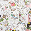 45pcs Traveling Cat DIY Stationary Stickers Paper Lables Gifts Packaging Deco3C