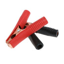2 Pcs 100A Car Alligator Clips Vehicle Battery Test Crocodile Clamps Black Red