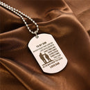 To My Son Link Chain Military Army Dog Tag Men Stainless Steel Necklace HOT PWJ