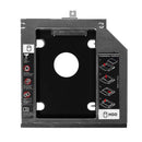 Black Plastic 2.5in 9.5mm Hard Drive Disk Caddy Adapter Case For CD/DVD-ROM