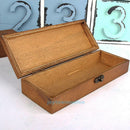 Retro Eiffel Tower Pen Pencil Case Holder Stationery Storage Wooden Box Students