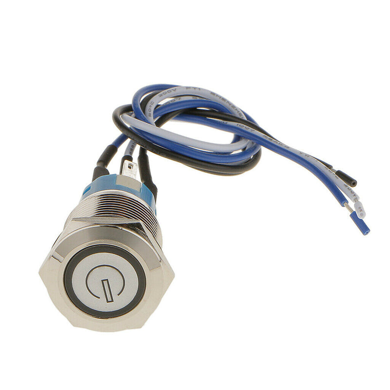 Metal Latching Push Button Switch(12V), Car Truck Boat SPDT ON/OFF Switch,