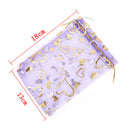 10 x18*13cm Xmas Chiffon Yarn Drawstring Bag Jewelry Gift Bags Pouch Wedding MO