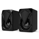 X2 Computer Speakers USB Powered 3Wx2 Subwoofer Bass Speakers+RGB Light For PC