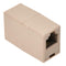 6P4C RJ11 Female/Female Coupler of Phone Cord Adapter Beige N2G1