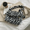 Casual Zebra Pattern Shoulder Envelope Bag Women Plush Big Capacity Satchel