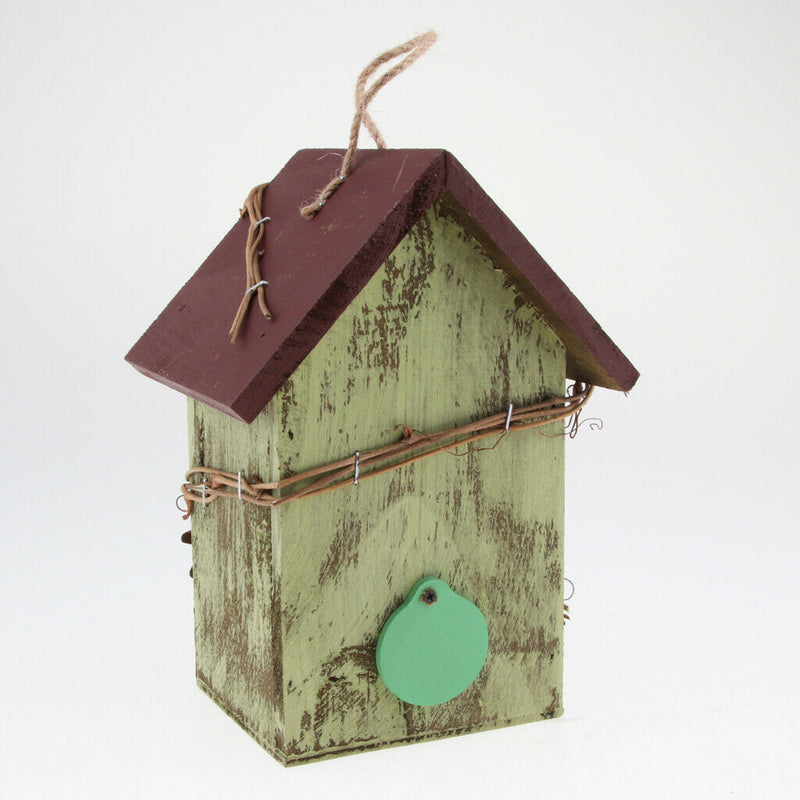 2 Pieces Wooden Bird Houses House Outdoor Birds Nest Box DIY Arts Ornament
