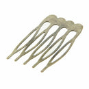 30 Bronze Tone Metal Comb Shape Hair Clips 39x26mm X5K5