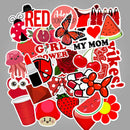 50Pcs Cartoon Red Girls Stickers DIY Suitcase Laptop Guitar Bicycle Car Deca-OZ