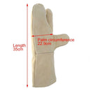 Welding Worker Cow Split Core Leather Gloves Heat Resistant Safety Gloves A
