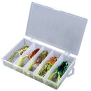 Lure Bass Fishing Hooks Bait Tackle Topwater 5pcs Soft Baits with Box UK