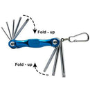 7Pcs In 1 Portable Folding Wrench Set Metric System Inner Hexagon Spanner W