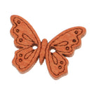 100x 2 Holes Butterfly Wooden Button Sewing Craft Scrapbooking DIY Kids Gift