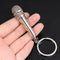 Simulation microphone keychain creative gift personalized car bag pendantB Ew
