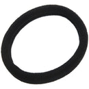 Lady Girls Black Nylon Wrapped Stretchy Rubber Hair Ties Bands 20PCS
