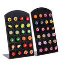 24 Pairs Assorted Fruit Stud Earrings Set for Girls Kids Teen Hypoallergenic
