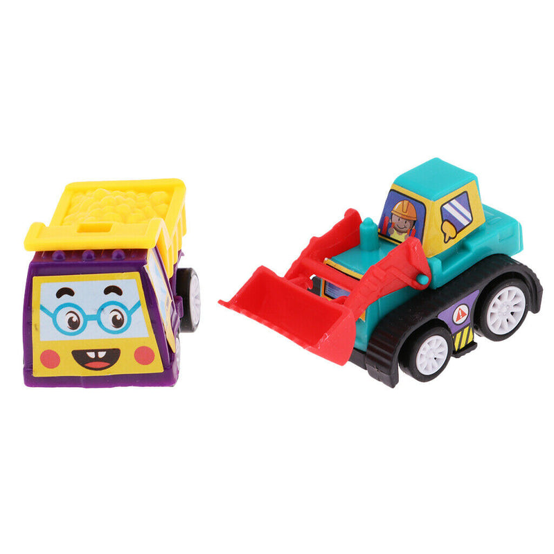 6 Pieces 2" Assorted Pull Back Vehicles for Kids - Fun Gift Party Giveaway