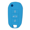 Car Key Protive Cover Holder for BUICK Flip Folding Remote Key Fob Light Blue