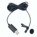 Portable USB Mini Microphone Lapel Lavalier Mic Clip-on Microphone for Laptop/PC