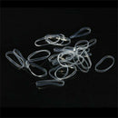 Women's Hair Tie Band Ponytail Holder Elastic Rubber Clear White 200pcs/Bag Hot