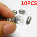 Lots 10Pcs Mini E10 LED Screw Base Light Bulb 2.5V/0.3A Flashlight Lab Lamp