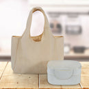Pouch Cotton Blend Large Capacity Shopping Bag Double Handles Foldable Reusable