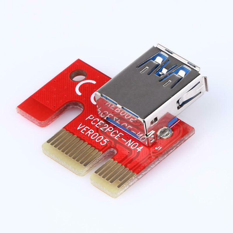 USB 3.0 PCI-E Express 1x to16x Extender Riser Card Adapter SATA 15PIN Power