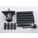 Black LED Solar Powered 5 ft Traditional Garden Lamp Post Lamppost Lantern Light