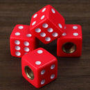 Design Red Dice Tire air Valve Stem Caps for Car Truck Bike ATV Wheel Rims FT