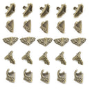 30Pcs Decorative Jewelry Gift Box Wood Case Feet Leg Corner Protector 19mm x11mm