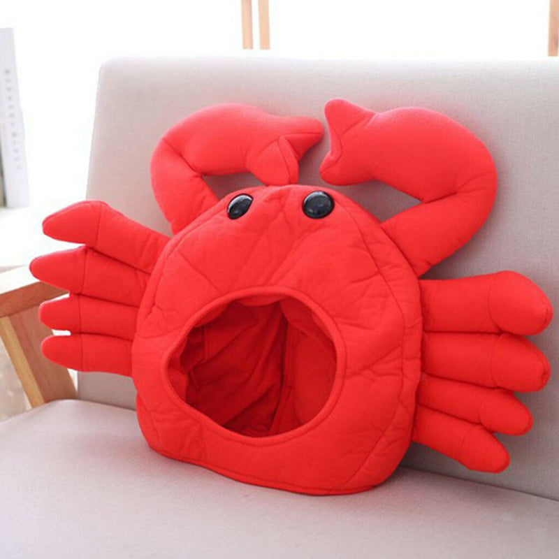 Adults Teens Fun Novelty Sea Animal Plush Soft Warm Hat Red  Party Cap