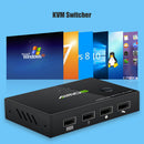 2 in 4 out Computer KVM Switch Splitter Box 2 PCs Sharing 4 USB Devices Switcher