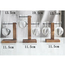 Test Tube Flower Vase Wooden Stand for Hydroponic Plant Stand with 2 Vase Boxes