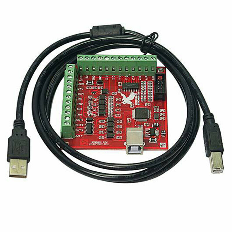 Cnc Usb 4 Axis Mach3 100 Khz Usb Motion Control Card Breakout Board 12-24V  G7K3