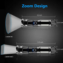 Super Bright XHP50 LED Flashlight 26650 USB Rechargeable Zoom Torch Light Hn