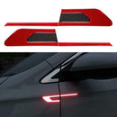 6PCS GM Car Reflective Stickers Carbon Fiber Safety Warning Label Anti Scratch