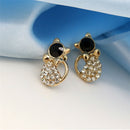 1 Pair Women Fashion Earrings Elegant Cat Crystal Rhinestone Ear Stud Earrin NTO